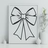 Hand-Drawn Bow Clip Art A simple, hand-drawn bow design made from a single line, suitable for printing or cutting out.