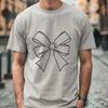 Decorative Ribbon Bow Illustration A decorative bow made from ribbon or fabric, suitable for gift wrapping or crafting projects.