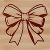 Beautiful Decorative Bow Design A decorative bow made with intricately designed loops and curves.