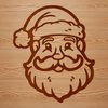 Smiling Santa Claus Headshot A headshot of a smiling Santa Claus wearing a red hat and coat.
