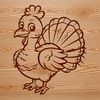 Farm Fresh Turkey Design A farm animal with feathers, beak, and wings, commonly associated with the Christmas holiday season.