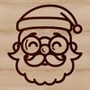 Jolly Old Saint Nick A illustration of a bearded Santa Claus wearing glasses, suitable for Christmas designs.