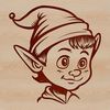 Whimsical Christmas Elf Clip Art Design A detailed illustration of a small Christmas elf character in traditional attire.