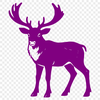 A digital illustration of a reindeer in outline form, suitable for cutting machines or vector designs.