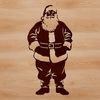 A digital illustration of a standing Christmas figure in festive attire, commonly known as Father Christmas or Santa Claus.