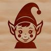 Small Christmas Character Illustration A whimsical illustration of a small Christmas elf with a pointed hat and rosy cheeks.