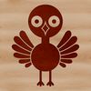 Christmas Turkey Graphic Design Element A detailed SVG representation of a farm animal often associated with Christmas celebrations.