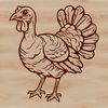 Christmas Turkey Graphics SVG Vector Illustrated turkey graphics illustration of a farm animal commonly associated with Christmas celebrations.