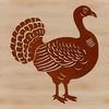 SVG Turkey Design A realistic illustration of a domesticated turkey, suitable for farm animal designs.