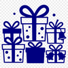 Gift wrapping concept with a stylized present and ribbon design.