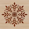 Delicate Ornate Snowflake Pattern A delicate ornate snowflake design with intricate details, suitable for winter decorations and Christmas crafts.