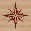 Ornate Star Decoration Design A detailed, ornate star design suitable for Christmas decorations or xmas themes.