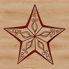 Star Ornament Design A stylized star graphic with intricate details, suitable for Christmas decorations and designs.