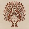 Delicate Turkey Design An ornate design of a turkey, suitable for various graphic applications including vector art and cutting machine templates.