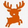 A detailed illustration of a reindeer in silhouette form, suitable for various graphic design applications.