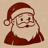 Illustrative SVG vector art of Father Christmas in winter attire.