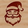 Christmas Cheer Vector Art Vector illustration of Santa Claus head in a festive Christmas design