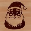 An SVG vector art design featuring the iconic character Santa Claus during the holiday season.