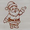 Jolly Old Elf Portrait A standing image of Santa Claus in traditional Christmas attire.