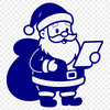 SVG illustration of a bearded Santa Claus in festive holiday attire.