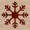 A delicate white snowflake silhouette in vector format.