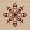Delicate Snowflake Geometry A delicate 2D snowflake design made up of intricate geometric shapes and patterns.
