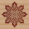 A delicate snowflake design created with vector art, suitable for various uses including cutting machines like Cricut.