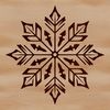A detailed vector illustration of a single snowflake, ideal for digital art projects and designs inspired by the season.