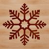 A intricately designed snowflake with delicate patterns and symmetrical structure, suitable for winter-themed designs.