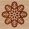 Beautiful Stylized Snowflake Motif A stylized winter motif featuring a single large snowflake with detailed edges and patterns.