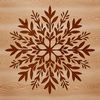 Elegant Christmas Ornament Design Ornate snowflake design with intricate patterns, perfect for winter or Christmas-themed projects.