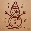Frosty Friend Illustration Illustration of a winter scene with a single snowman figurine.