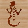Free Christmas Decoration Clip Art A winter-themed snowman made from stacked blocks of snow, perfect for Christmas decorations or vector art projects.