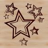 Geometric Star Design for Crafting Projects A stylized geometric star design suitable for crafting and DIY projects.