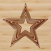 Hand-Drawn Star Design for Digital Crafts A simple, hand-drawn star design suitable for digital crafts and designs.