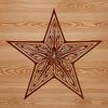 A stylized SVG star design with clean lines and simple shape.