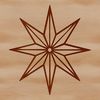 A simple star icon designed as vector art, suitable for various digital applications.