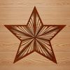 A stylized vector star symbol suitable for Christmas decorations.