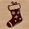 A Christmas stocking illustration in vector format.