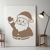 A digital illustration of a jolly Santa Claus with a red suit and white beard.