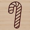 Simple Candy Cane Design Vector A minimalist vector design representation of a classic Christmas treat, a candy cane.