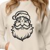 Festive Santa Claus Portrait A digital illustration of Santa Claus' head in a festive holiday setting.