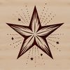 Star Symbol Illustration A stylized illustration of a star symbol for various design projects.