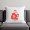 Vector graphic representation of Santa Claus in a simplified silhouette style suitable for commercial or personal use.