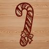 Christmas Candy Cane Graphic Design A colorful candy cane graphic for Christmas decorating, designed as a vector SVG file for easy customization.