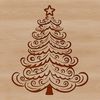Classic Christmas Vector Artwork A vector graphic representation of a classic holiday Christmas tree design.