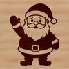 A vector illustration of Santa Claus in a festive holiday outfit, suitable for various digital uses.