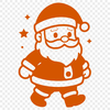 Vector design of Santa Claus with jolly face and sack full of toys.