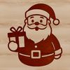 An SVG file featuring a design of Santa Claus for cutting machines like Cricut and laser cutters.
