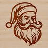 Vector Santa Claus Graphic A stylized illustration of Santa Claus in festive attire, suitable for vector graphics and digital design projects.